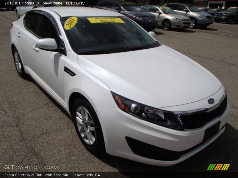 Snow White Pearl / Gray 2011 Kia Optima LX