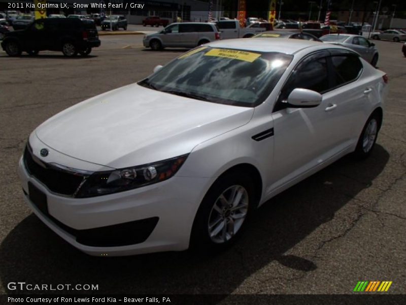 Snow White Pearl / Gray 2011 Kia Optima LX