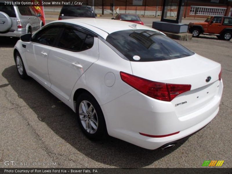 Snow White Pearl / Gray 2011 Kia Optima LX