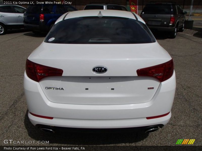 Snow White Pearl / Gray 2011 Kia Optima LX