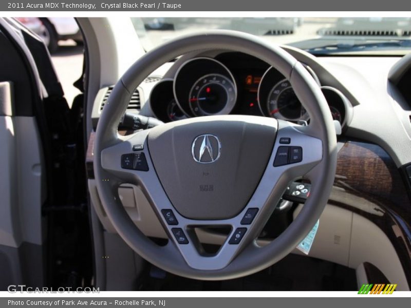 Crystal Black Pearl / Taupe 2011 Acura MDX Technology