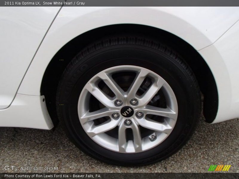 Snow White Pearl / Gray 2011 Kia Optima LX
