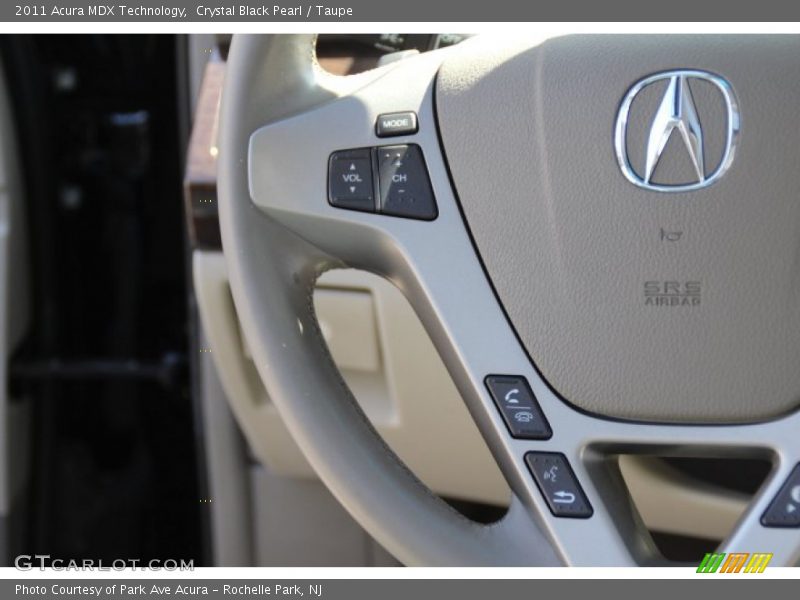 Crystal Black Pearl / Taupe 2011 Acura MDX Technology