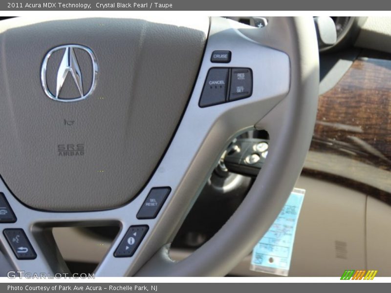 Crystal Black Pearl / Taupe 2011 Acura MDX Technology