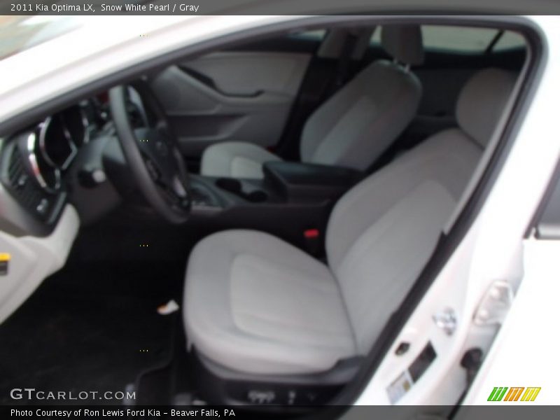 Snow White Pearl / Gray 2011 Kia Optima LX