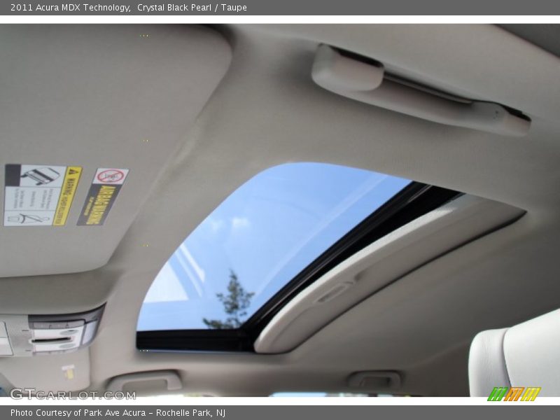Crystal Black Pearl / Taupe 2011 Acura MDX Technology