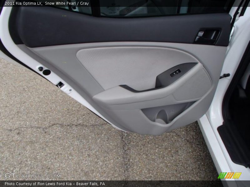 Snow White Pearl / Gray 2011 Kia Optima LX