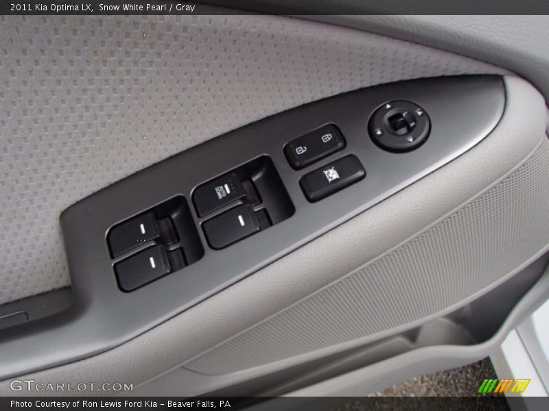 Snow White Pearl / Gray 2011 Kia Optima LX