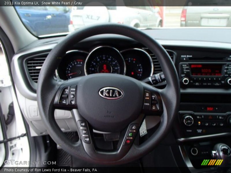 Snow White Pearl / Gray 2011 Kia Optima LX