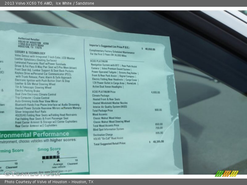 Ice White / Sandstone 2013 Volvo XC60 T6 AWD