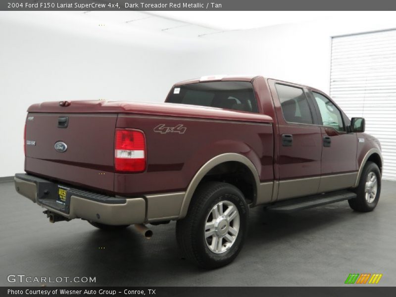Dark Toreador Red Metallic / Tan 2004 Ford F150 Lariat SuperCrew 4x4