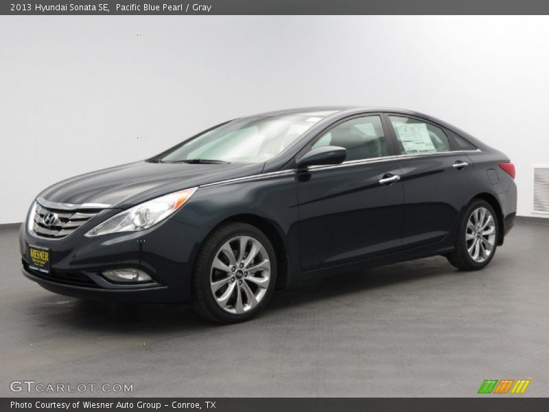 Pacific Blue Pearl / Gray 2013 Hyundai Sonata SE