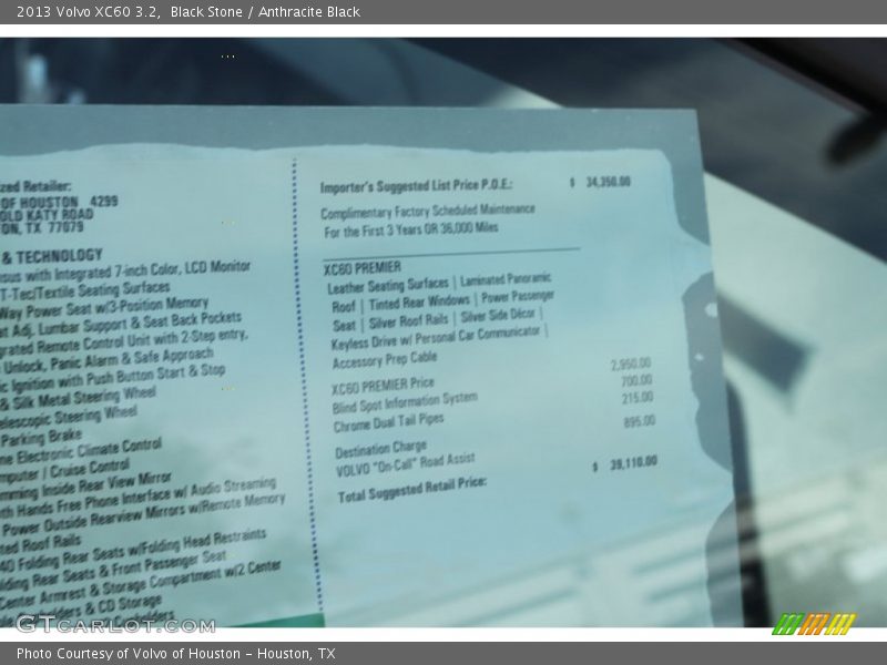 Black Stone / Anthracite Black 2013 Volvo XC60 3.2