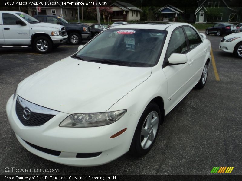 Performance White / Gray 2003 Mazda MAZDA6 s Sedan