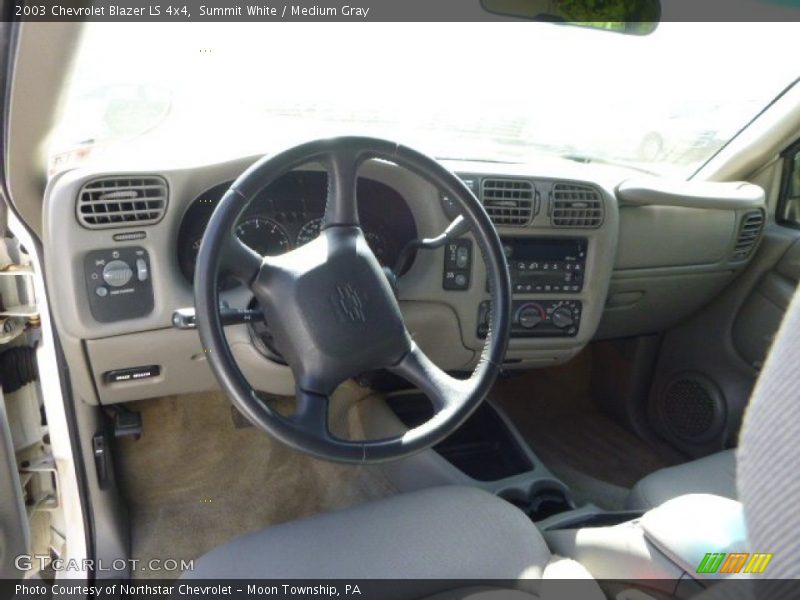 Summit White / Medium Gray 2003 Chevrolet Blazer LS 4x4