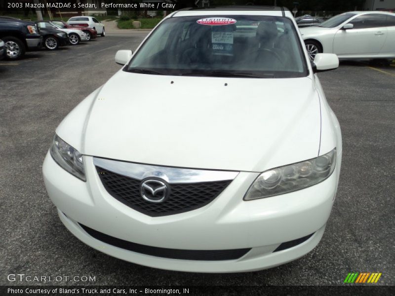 Performance White / Gray 2003 Mazda MAZDA6 s Sedan