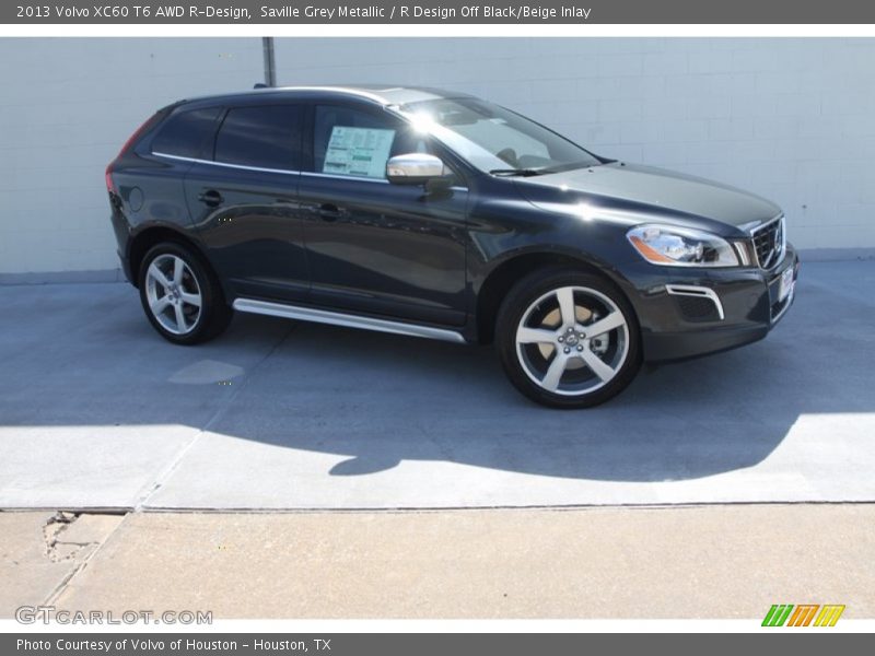 Saville Grey Metallic / R Design Off Black/Beige Inlay 2013 Volvo XC60 T6 AWD R-Design