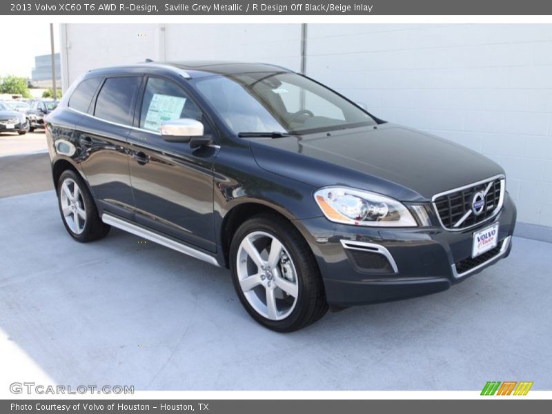 Saville Grey Metallic / R Design Off Black/Beige Inlay 2013 Volvo XC60 T6 AWD R-Design