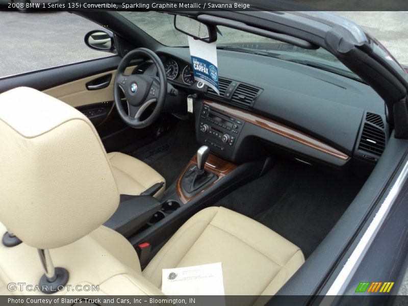Sparkling Graphite Metallic / Savanna Beige 2008 BMW 1 Series 135i Convertible