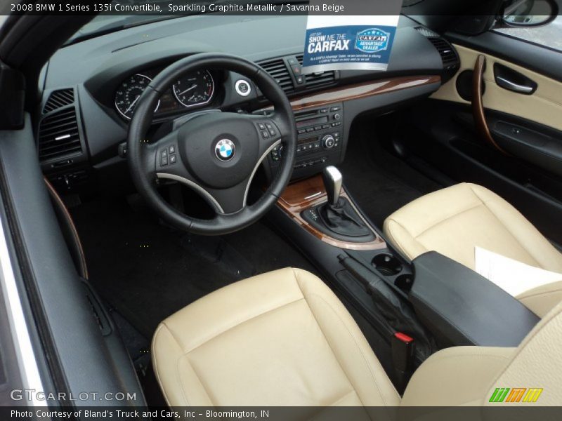 Sparkling Graphite Metallic / Savanna Beige 2008 BMW 1 Series 135i Convertible