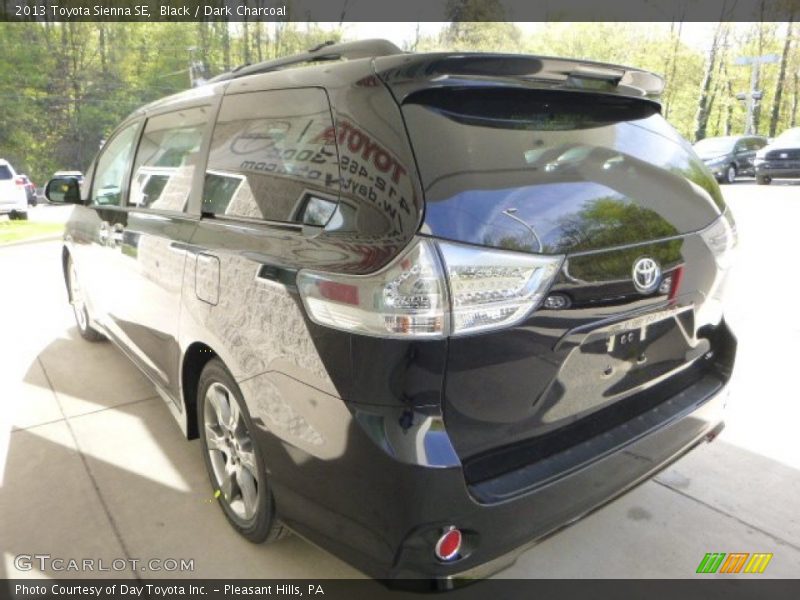 Black / Dark Charcoal 2013 Toyota Sienna SE