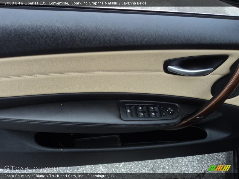 Sparkling Graphite Metallic / Savanna Beige 2008 BMW 1 Series 135i Convertible