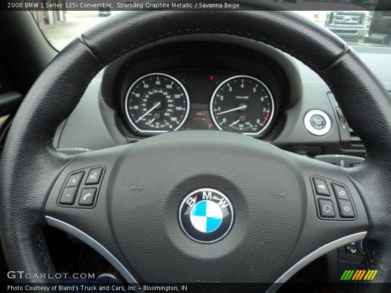 Sparkling Graphite Metallic / Savanna Beige 2008 BMW 1 Series 135i Convertible