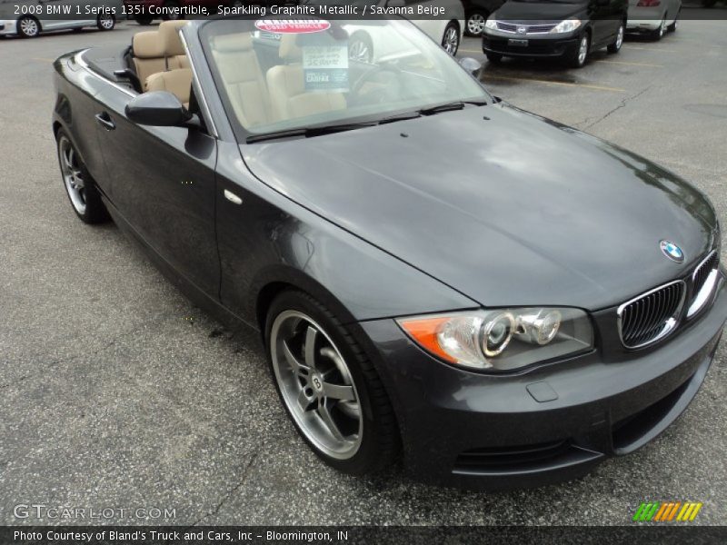 Sparkling Graphite Metallic / Savanna Beige 2008 BMW 1 Series 135i Convertible