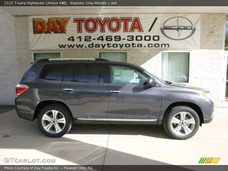 Magnetic Gray Metallic / Ash 2013 Toyota Highlander Limited 4WD