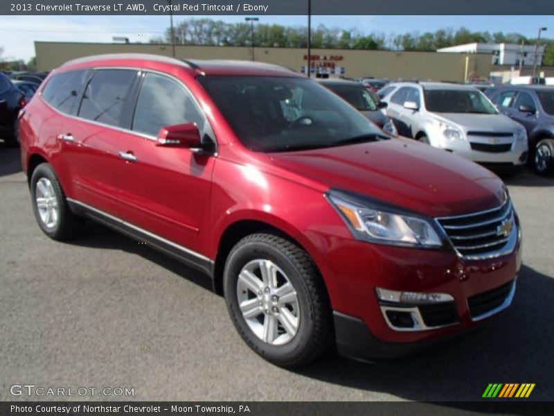 Crystal Red Tintcoat / Ebony 2013 Chevrolet Traverse LT AWD