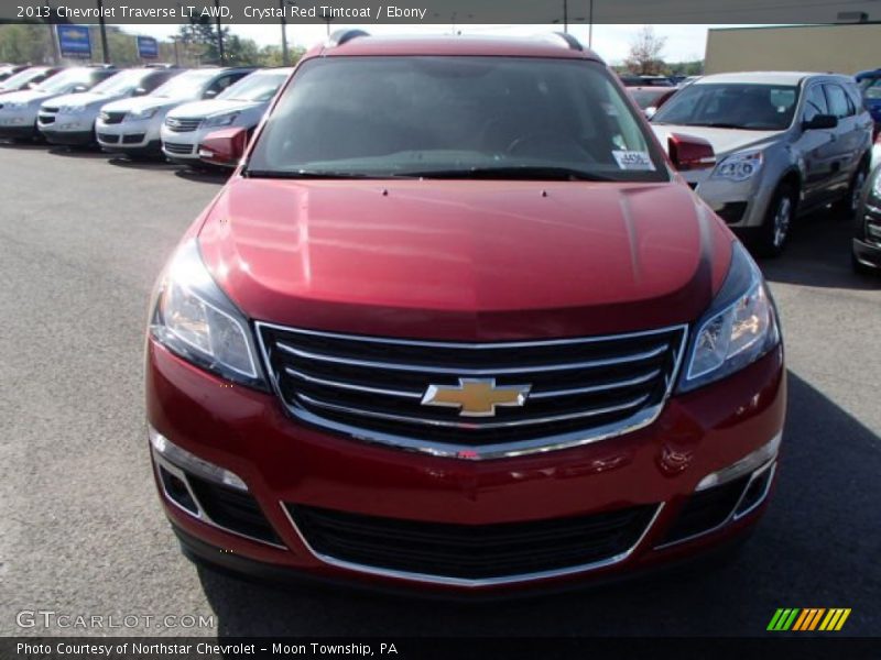 Crystal Red Tintcoat / Ebony 2013 Chevrolet Traverse LT AWD
