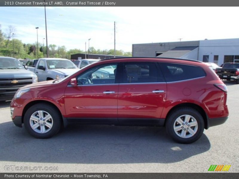 Crystal Red Tintcoat / Ebony 2013 Chevrolet Traverse LT AWD