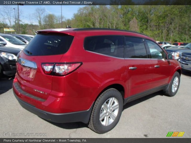 Crystal Red Tintcoat / Ebony 2013 Chevrolet Traverse LT AWD