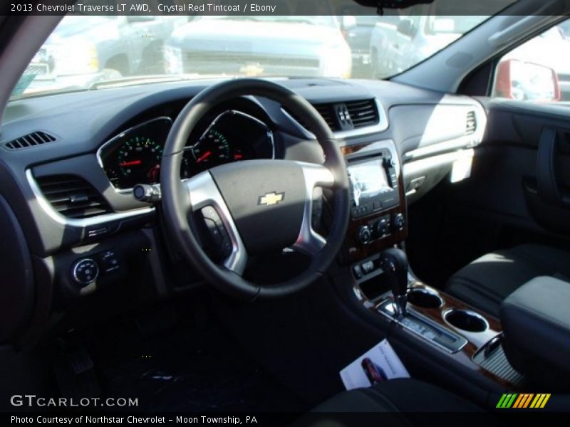 Crystal Red Tintcoat / Ebony 2013 Chevrolet Traverse LT AWD