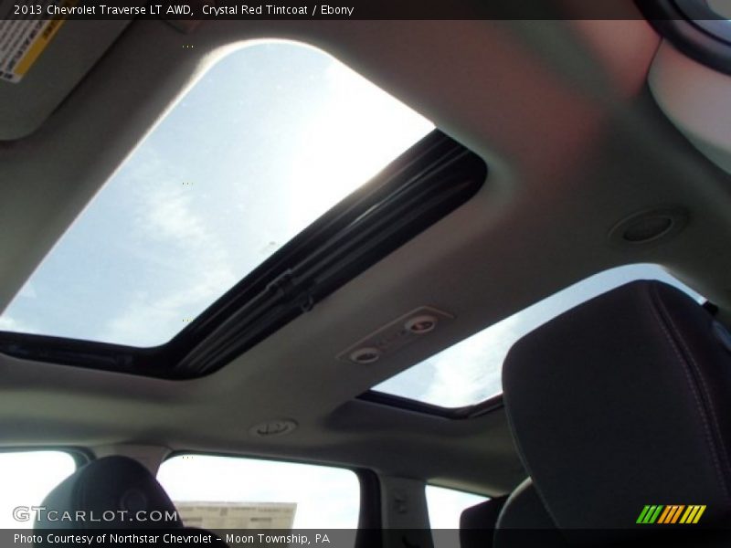 Crystal Red Tintcoat / Ebony 2013 Chevrolet Traverse LT AWD