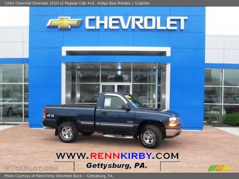 Indigo Blue Metallic / Graphite 1999 Chevrolet Silverado 1500 LS Regular Cab 4x4