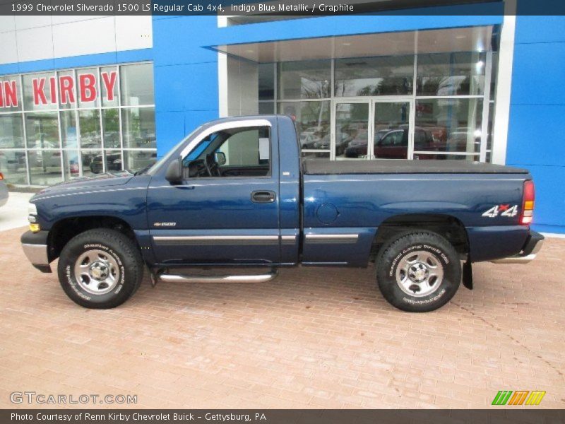 Indigo Blue Metallic / Graphite 1999 Chevrolet Silverado 1500 LS Regular Cab 4x4