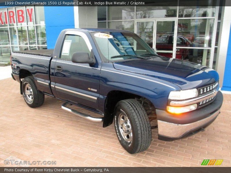 Indigo Blue Metallic / Graphite 1999 Chevrolet Silverado 1500 LS Regular Cab 4x4