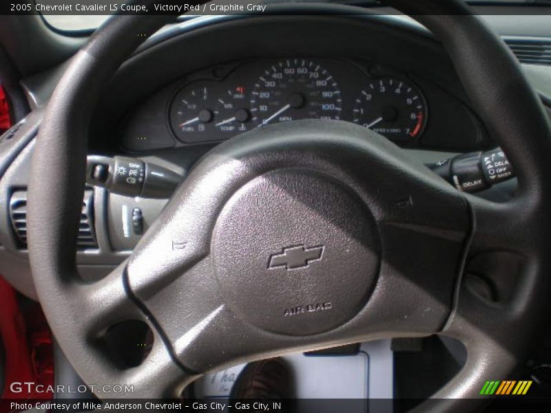 Victory Red / Graphite Gray 2005 Chevrolet Cavalier LS Coupe