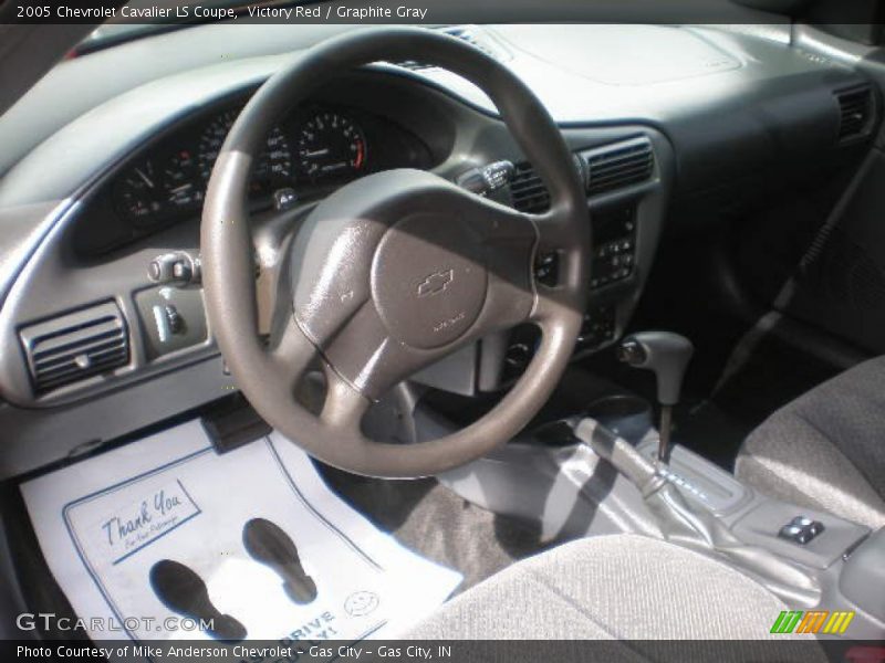 Victory Red / Graphite Gray 2005 Chevrolet Cavalier LS Coupe