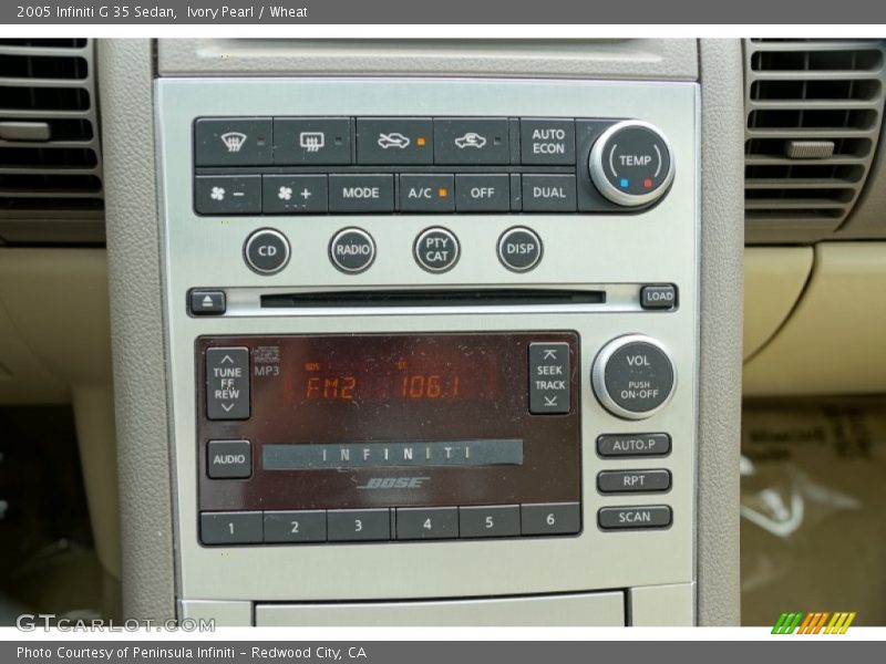 Ivory Pearl / Wheat 2005 Infiniti G 35 Sedan