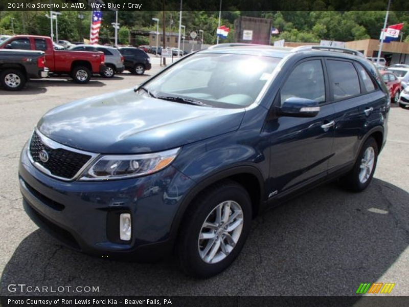Wave Blue / Gray 2014 Kia Sorento LX AWD