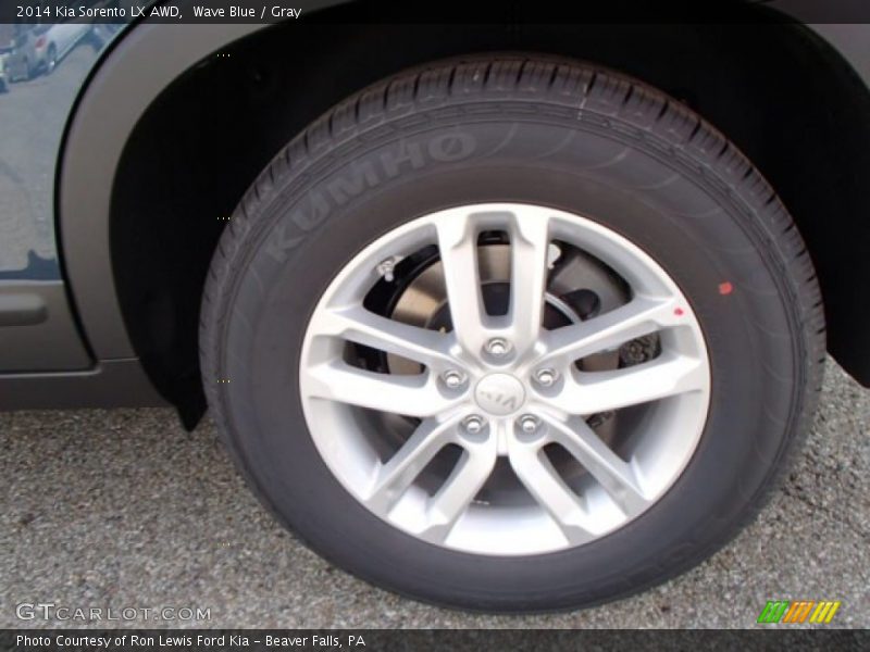 Wave Blue / Gray 2014 Kia Sorento LX AWD