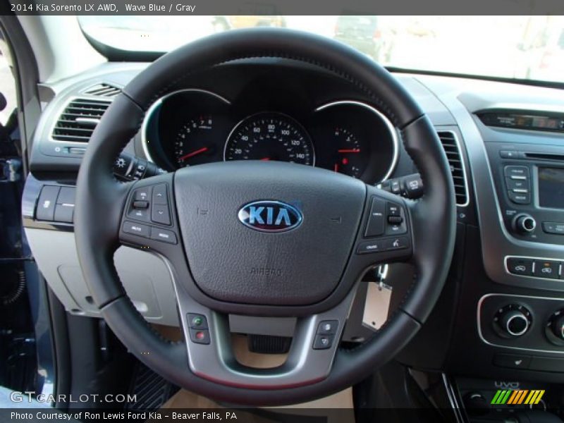 Wave Blue / Gray 2014 Kia Sorento LX AWD