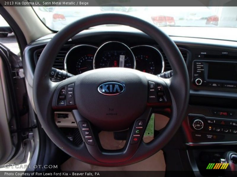 Satin Metal Metallic / Beige 2013 Kia Optima LX