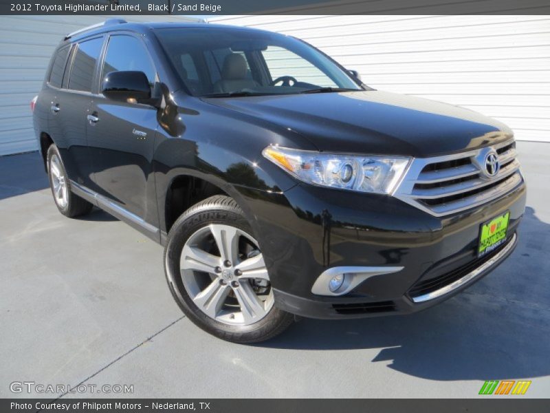 Black / Sand Beige 2012 Toyota Highlander Limited
