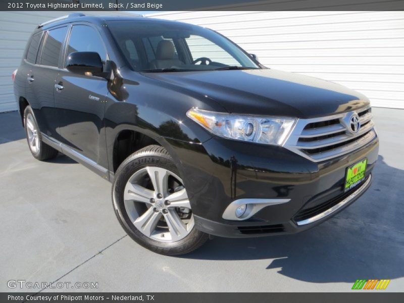 Black / Sand Beige 2012 Toyota Highlander Limited
