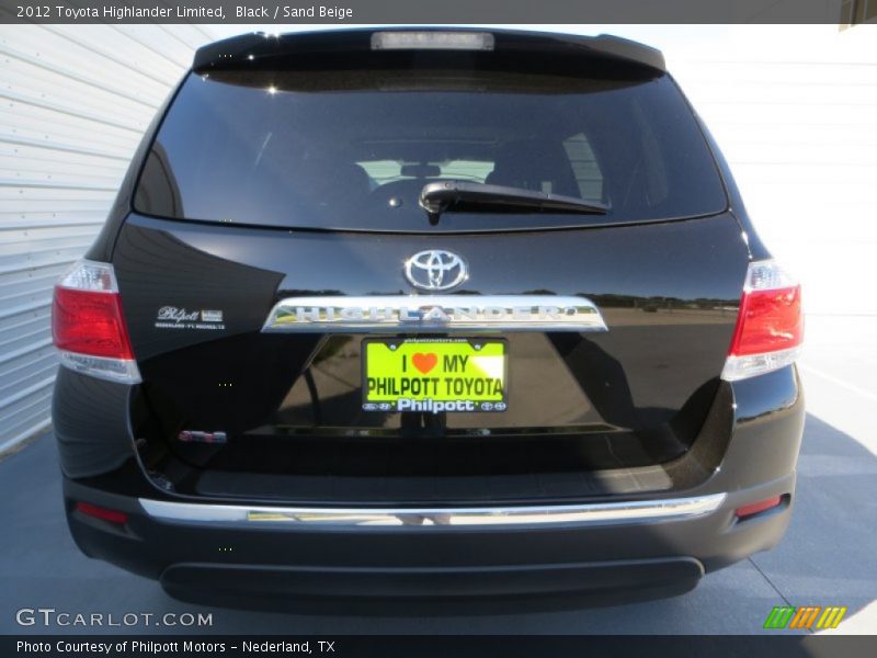 Black / Sand Beige 2012 Toyota Highlander Limited