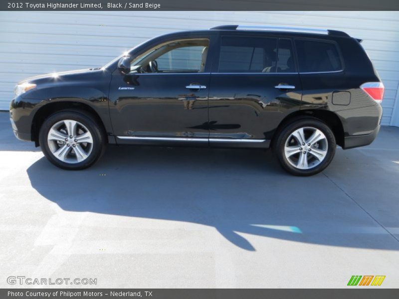 Black / Sand Beige 2012 Toyota Highlander Limited