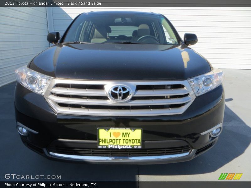 Black / Sand Beige 2012 Toyota Highlander Limited